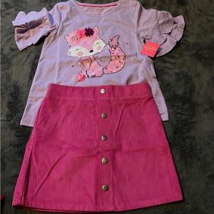 Girls size 7/8 top and skirt